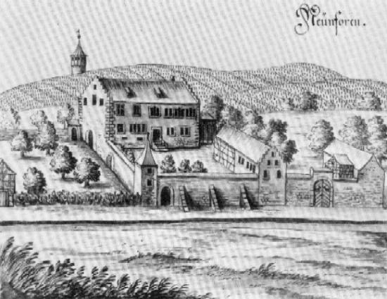 Das ehemalige Schloss von Oberneunforn